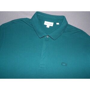 LACOSTE Short Sleeved Teal Green Knit Cotton Polo Golf Shirt Men's 9 (4XL)